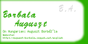 borbala auguszt business card